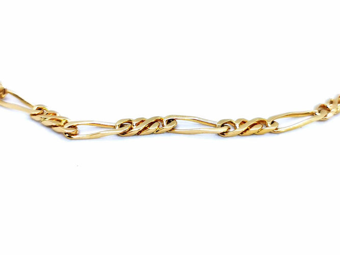 Collier Collier sautoir en or jaune 18 carats maille alternée 58 Facettes 978811CD