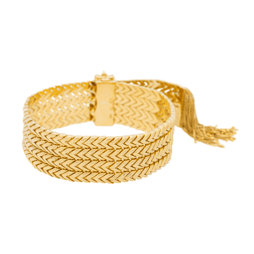 Bracelet Bracelet manchette ceinture en or jaune 18 carats et diamants 58 Facettes 997157CN