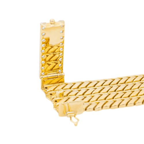 Bracelet Bracelet manchette ceinture en or jaune 18 carats et diamants 58 Facettes 997157CN