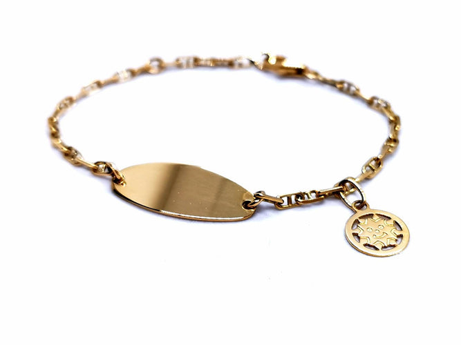 Bracelet Bracelet gourmette bébé en or jaune 18 carats 58 Facettes 997389CN