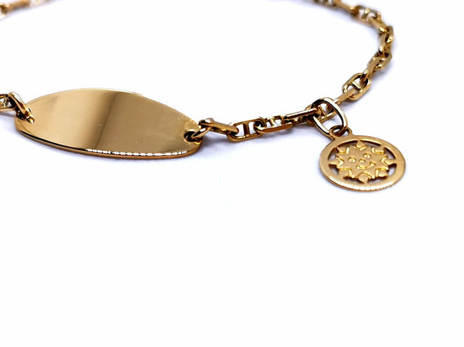Bracelet Bracelet gourmette bébé en or jaune 18 carats 58 Facettes 997389CN