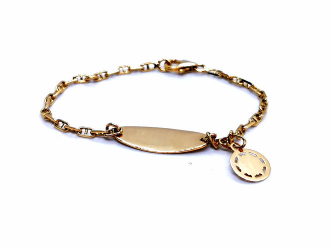 Bracelet Bracelet gourmette bébé en or jaune 18 carats 58 Facettes 997389CN