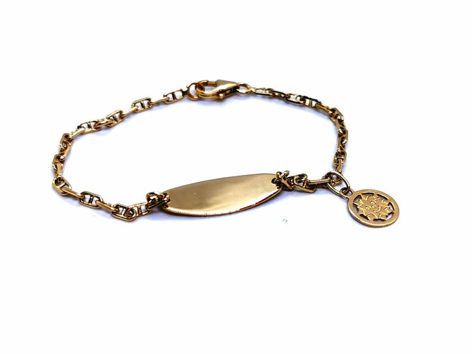 Bracelet Bracelet gourmette bébé en or jaune 18 carats 58 Facettes 997389CN