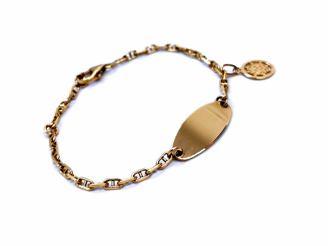 Bracelet Bracelet gourmette bébé en or jaune 18 carats 58 Facettes 997389CN