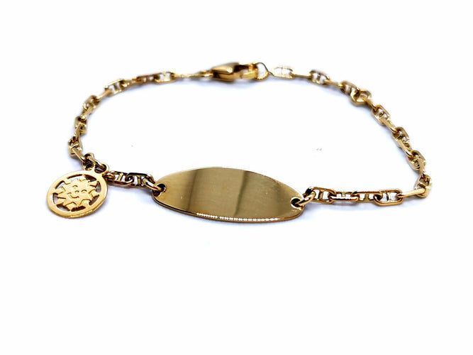 Bracelet Bracelet gourmette bébé en or jaune 18 carats 58 Facettes 997389CN