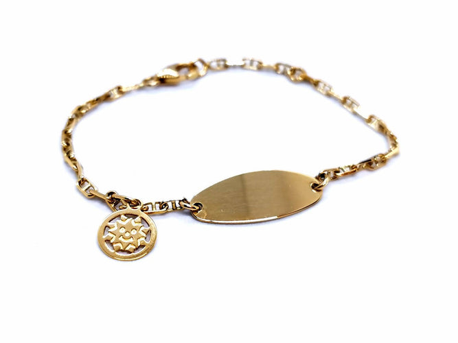 Bracelet Bracelet gourmette bébé en or jaune 18 carats 58 Facettes 997389CN
