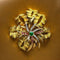 Broche Mellerio - Broche en or jaune 18k et émeraudes, rubis, diamants 58 Facettes