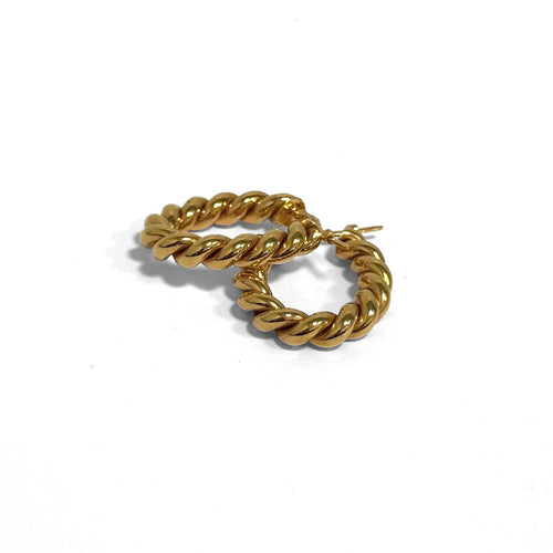 Boucles d'oreilles Créoles cordon ovales en or jaune 18K 58 Facettes REF2565-333