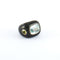 Bague 53.5 Bague signée Elena Cantacuzène Ebène aigue-marine Péridots 58 Facettes KZ13