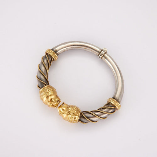 Bracelet ZOLOTAS - Bracelet torque têtes de lion 58 Facettes KZ1