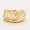 Bague 52 FRED - bague jonc or jaune et diamants 58 Facettes DV0495-2