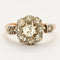 Bague 49 Bague à motif floral en or rose, or gris, et diamants 58 Facettes DV0528-1