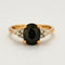 Bague 54 Bague Saphir épaulé de diamants 58 Facettes DV0516-1