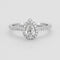Bague MAISON ISOR  Bague or gris et Diamant Poire 58 Facettes DV0535-1