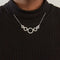 Collier Collier moderniste en or gris et diamants 58 Facettes DV0463-12
