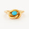 Bague 55 Bague or jaune turquoise 58 Facettes DV0555-1