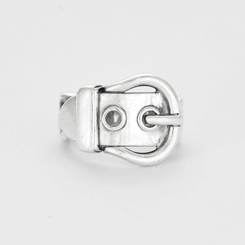 Bague 50.5 HERMES - Bague Ceinture en argent 58 Facettes DV1197-2