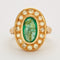 Bague Bague or jaune et émeraude, diamants. 58 Facettes DV0569-3