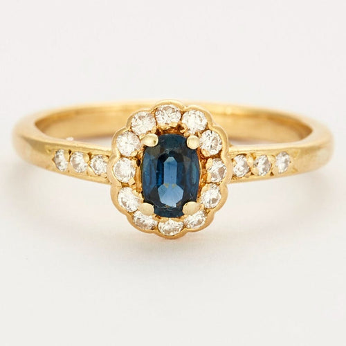 Bague Bague marguerite or saphir et diamants 58 Facettes DV0569- 7