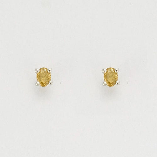Boucles d'oreilles Paire de puces d'oreilles or 14K et diamant jaune 58 Facettes DV2085-1