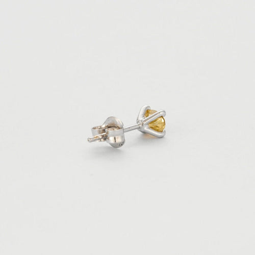 Boucles d'oreilles Paire de puces d'oreilles or 14K et diamant jaune 58 Facettes DV2085-1