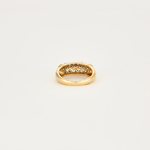 Bague 52 Bague jonc en or jaune et diamants 58 Facettes DV1855-3