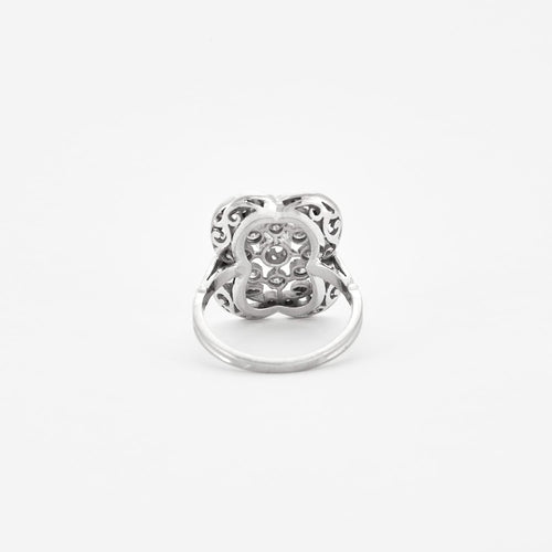 Bague 53 Bague en or gris et diamants 58 Facettes DV2329-3