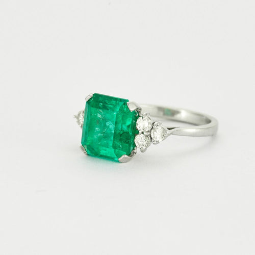 Bague 54.5 Bague Emeraude de Colombie 58 Facettes DV0536-1-545-2