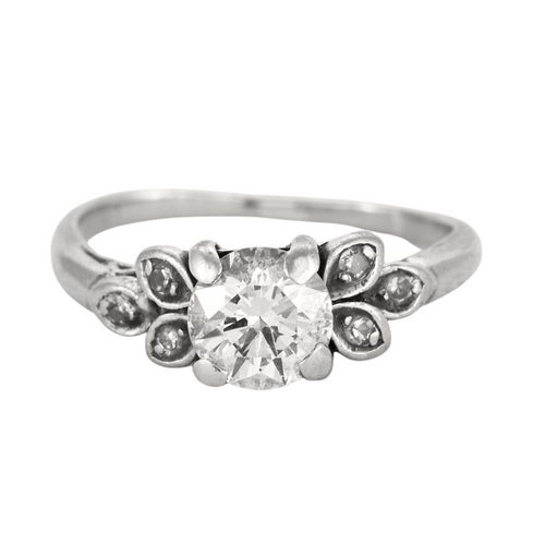Bague 51 Bague solitaire or gris et diamant 58 Facettes DV0589-1
