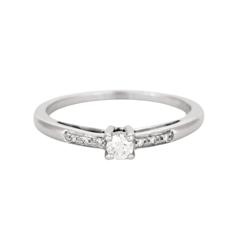 Bague 56 MAUBOUSSIN - Tu es le Sel de ma vie - Bague Solitaire N°2, or blanc et diamants 58 Facettes DV2596-1
