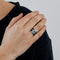 Bague 53 Mauboussin - Bague Bonbon Bleu - Or gris, saphir et laque 58 Facettes DV2508-2-53-2