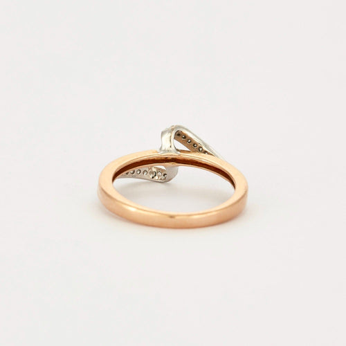 Bague 50 Bague or rose et gris, diamants 58 Facettes DV2647-3