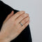 Bague 53.5 Bague or jaune et gris, diamants 58 Facettes DV2647-2