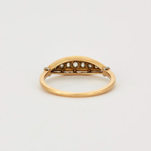 Bague 53.5 Bague or jaune et gris, diamants 58 Facettes DV2647-2