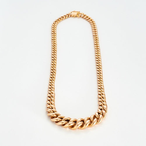 Collier Collier à maille gourmette en or rose 58 Facettes DV2796-1