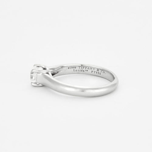TIFFANY - Bague solitaire Lucida platine et diamants