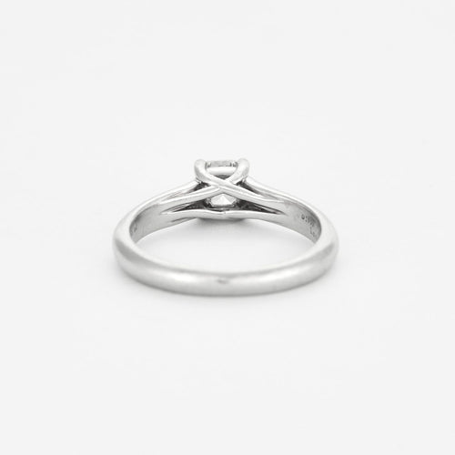 TIFFANY - Bague solitaire Lucida platine et diamants