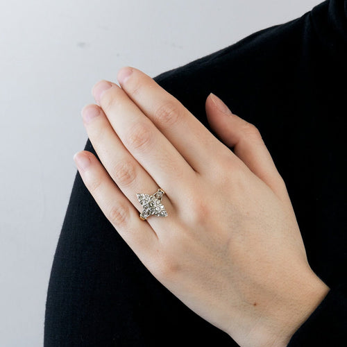 Bague 56 Bague marquise avec diamants 58 Facettes DV0608-2