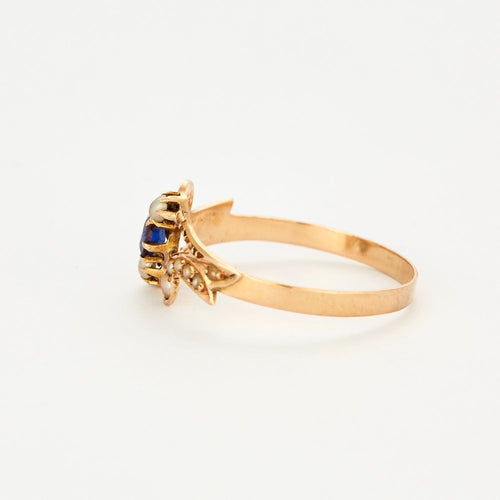 Bague 57 Bague saphir et perles 58 Facettes DV0608-5