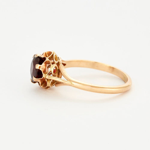 Bague 53 Bague en or jaune et grenat almandin 58 Facettes DV0608-6