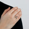 Bague 52.5 Bague - "Toi & Moi" rubis de synthèse et diamants 58 Facettes DV0608-8