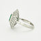 Bague 55 Bague en or blanc avec émeraude et diamants 58 Facettes DV0602-4