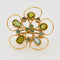 Bague 51.5  Claire de Divonne - Bague Fleur en or jaune saphirs , péridots, topazes 58 Facettes DV3020-11-515-3