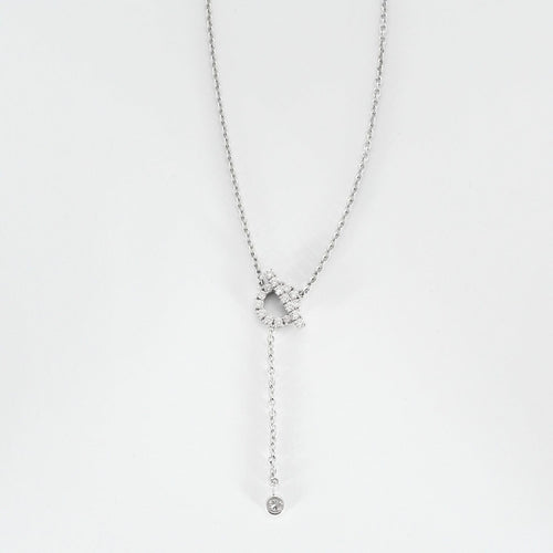 Collier Hermès - Collier Finesse Pendant - or gris et diamants 58 Facettes DV2795-14