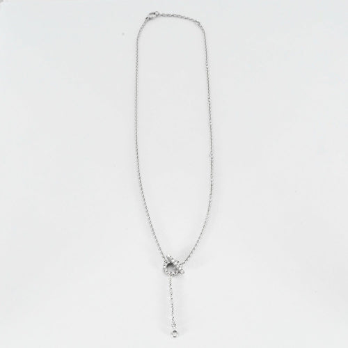 Collier Hermès - Collier Finesse Pendant - or gris et diamants 58 Facettes DV2795-14