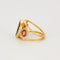 Bague 49 Claire de Divonne, Bague en or jaune quartz fumé et saphirs de couleurs 58 Facettes DV3020-8-49-2