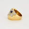 Bague 53 Bague boule sertie d'un rubis, saphir et diamants 58 Facettes DV0090-2