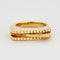 Bague 52 Bague moderniste en or jaune et diamants 58 Facettes DV0090-3