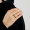 Bague 52 Bague moderniste en or jaune et diamants 58 Facettes DV0090-3