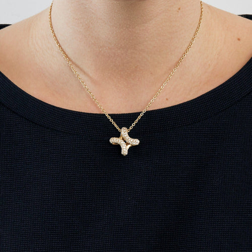 Collier HERMES - collier Lima - or jaune et diamants 58 Facettes DV2795-1